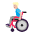 Man In Manual Wheelchair Flat Medium Light Emoji from Fluent Emoji Flat Set