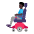 Man In Motorized Wheelchair Flat Dark Emoji from Fluent Emoji Flat Set