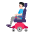 Man In Motorized Wheelchair Flat Light Emoji from Fluent Emoji Flat Set