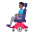 Man In Motorized Wheelchair Flat Medium Dark Emoji from Fluent Emoji Flat Set