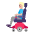 Man In Motorized Wheelchair Flat Medium Light Emoji from Fluent Emoji Flat Set