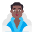 Man In Steamy Room Flat Medium Dark Emoji from Fluent Emoji Flat Set