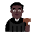 Man Judge Flat Dark Emoji from Fluent Emoji Flat Set