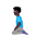 Man Kneeling Flat Dark Emoji from Fluent Emoji Flat Set