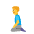 Man Kneeling Flat Default Emoji from Fluent Emoji Flat Set