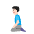 Man Kneeling Flat Light Emoji from Fluent Emoji Flat Set