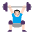 Man Lifting Weights Flat Light Emoji from Fluent Emoji Flat Set