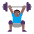 Man Lifting Weights Flat Medium Dark Emoji from Fluent Emoji Flat Set