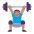 Man Lifting Weights Flat Medium Emoji from Fluent Emoji Flat Set