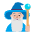 Man Mage Flat Medium Light Emoji from Fluent Emoji Flat Set
