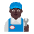 Man Mechanic Flat Dark Emoji from Fluent Emoji Flat Set