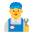 Man Mechanic Flat Default Emoji from Fluent Emoji Flat Set