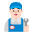 Man Mechanic Flat Light Emoji from Fluent Emoji Flat Set