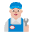 Man Mechanic Flat Medium Light Emoji from Fluent Emoji Flat Set