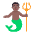 Man Merpeople Flat Medium Dark Emoji from Fluent Emoji Flat Set