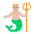 Man Merpeople Flat Medium Light Emoji from Fluent Emoji Flat Set