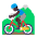 Man Mountain Biking Flat Dark Emoji from Fluent Emoji Flat Set