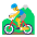 Man Mountain Biking Flat Default Emoji from Fluent Emoji Flat Set