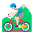 Man Mountain Biking Flat Light Emoji from Fluent Emoji Flat Set