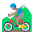 Man Mountain Biking Flat Medium Emoji from Fluent Emoji Flat Set