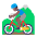 Man Mountain Biking Flat Medium Dark Emoji from Fluent Emoji Flat Set