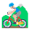 Man Mountain Biking Flat Medium Light Emoji from Fluent Emoji Flat Set