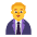 Man Office Worker Flat Default Emoji from Fluent Emoji Flat Set