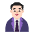 Man Office Worker Flat Light Emoji from Fluent Emoji Flat Set