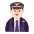 Man Pilot Flat Light Emoji from Fluent Emoji Flat Set