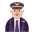 Man Pilot Flat Medium Light Emoji from Fluent Emoji Flat Set