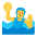 Man Playing Water Polo Flat Default Emoji from Fluent Emoji Flat Set