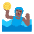 Man Playing Water Polo Flat Medium Dark Emoji from Fluent Emoji Flat Set