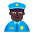 Man Police Officer Flat Dark Emoji from Fluent Emoji Flat Set