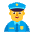 Man Police Officer Flat Default Emoji from Fluent Emoji Flat Set