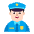 Man Police Officer Flat Light Emoji from Fluent Emoji Flat Set