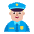 Man Police Officer Flat Medium Light Emoji from Fluent Emoji Flat Set