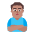 Man Pouting Flat Medium Emoji from Fluent Emoji Flat Set