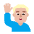 Man Raising Hand Flat Medium Light Emoji from Fluent Emoji Flat Set