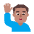 Man Raising Hand Flat Medium Emoji from Fluent Emoji Flat Set