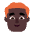 Man Red Hair Flat Dark Emoji from Fluent Emoji Flat Set