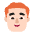 Man Red Hair Flat Light Emoji from Fluent Emoji Flat Set