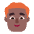 Man Red Hair Flat Medium Dark Emoji from Fluent Emoji Flat Set