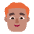 Man Red Hair Flat Medium Emoji from Fluent Emoji Flat Set