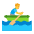 Man Rowing Boat Flat Default Emoji from Fluent Emoji Flat Set