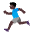 Man Running Flat Dark Emoji from Fluent Emoji Flat Set
