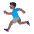 Man Running Flat Medium Dark Emoji from Fluent Emoji Flat Set