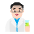 Man Scientist Flat Light Emoji from Fluent Emoji Flat Set