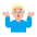 Man Shrugging Flat Medium Light Emoji from Fluent Emoji Flat Set