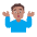 Man Shrugging Flat Medium Emoji from Fluent Emoji Flat Set