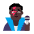 Man Singer Flat Dark Emoji from Fluent Emoji Flat Set